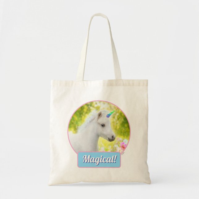 Bolsa Tote Unicórnio Pônei Branco (Frente)