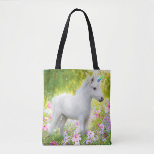 Bolsa Tote Unicórnio Pônei Branco