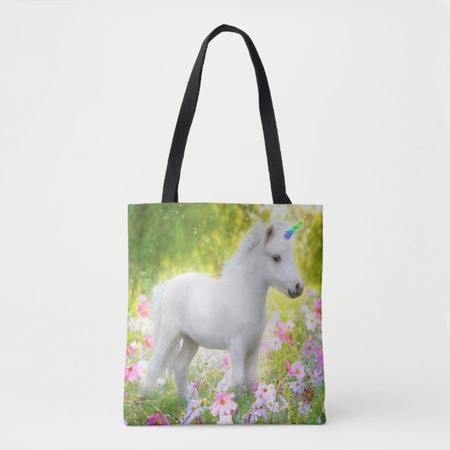 Bolsa Tote Unicórnio Pônei Branco (Frente)