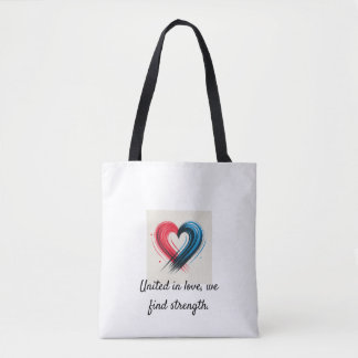 Bolsa Tote Unidos no Amor - Tanque Inspirador do Coração Artí