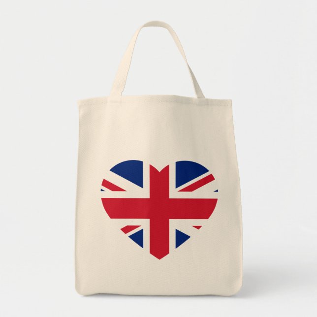 Bolsa Tote Union Jack Heartflag gtcnt (Frente)