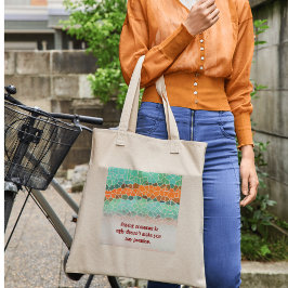 Bolsa Tote Unique Colorful Triangle Pattern & Quotes