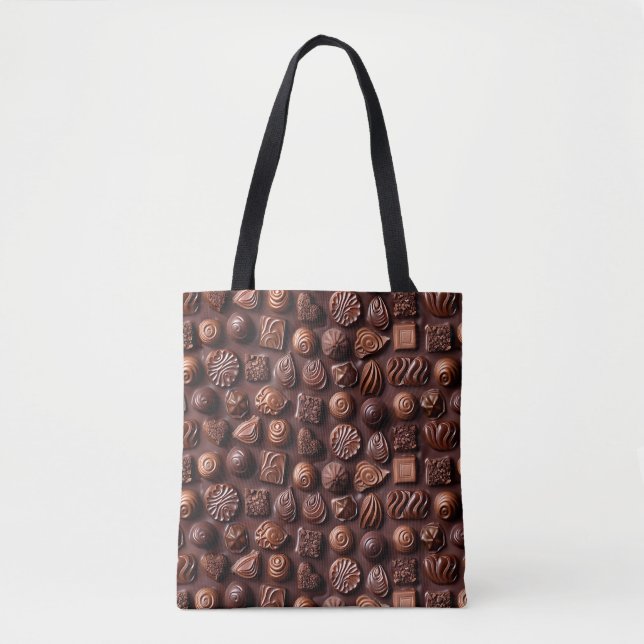 Bolsa Tote Unique Sweet Funny Brown Chocolate Dessert  (Frente)