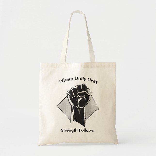 Bolsa Tote Unity and Strength Inspirational (Frente)