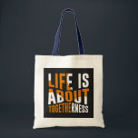 Bolsa Tote Unity Tote Bag - A vida é sobre alteridade"<br><div class="desc">Carregar uma mensagem de unidade e junto com este saco de na moda. Apresentando um design ousado com a frase "A vida é sobre alteridade", este saco é perfeito para qualquer um que valoriza a conexão e a comunidade. Feito com materiais de alta qualidade, é ideal para uso diário, compro...</div>