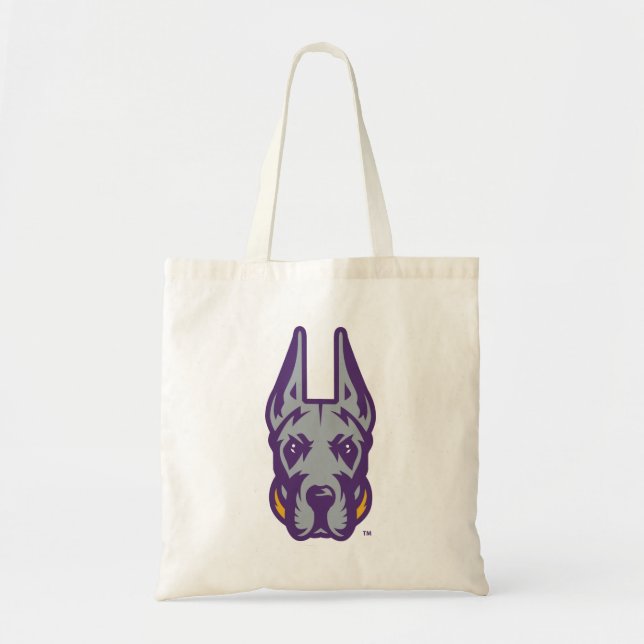 Bolsa Tote Universidade de Albany Great Dane Mascot Head (Frente)