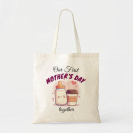 Bolsa Tote Unser erster Muttertag, Milchflasche  Kaffeebecher