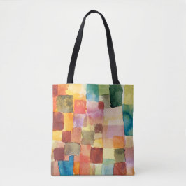 Bolsa Tote Untitled abstract watercolor squares - Paul Klee