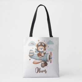 Bolsa Tote Ursa Teddy Piloto Personalizada Caprichosa