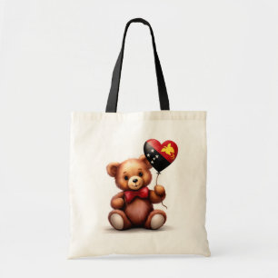 Bolsa Tote ursinho de pelúcia e balão Papua Nova Guiné.