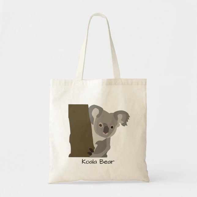 Bolsa Tote Ursinho Koala Personalizado para Crianças (Frente)