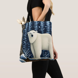 Bolsa Tote Urso Branco excelente Do Norte