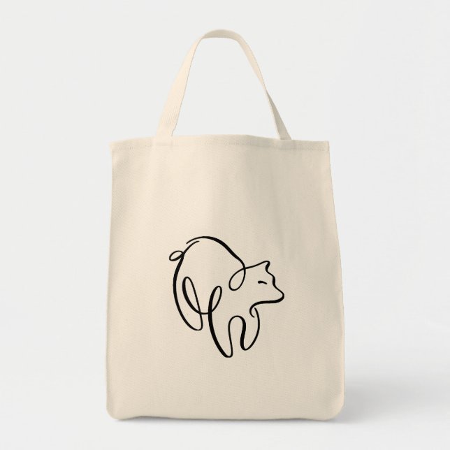 Bolsa Tote Urso Calligráfico Penwork (Frente)