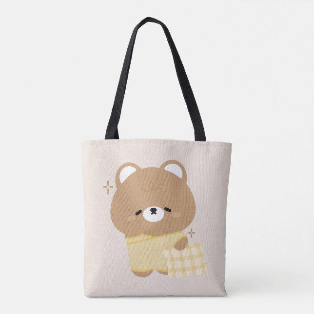 Bolsa Tote Urso Castanho Bonito (Verso)