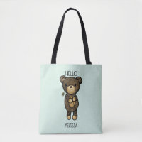 Urso castanho-branco segurando uma flor amarela