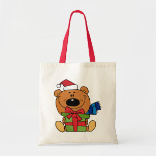 Bolsa Tote Urso com Camisetas de Natal e presentes