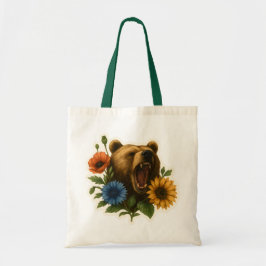 Bolsa Tote Urso com Flores