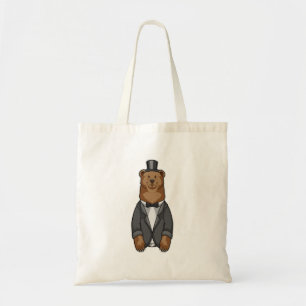 Bolsa Tote Urso como Noivo com Jaqueta
