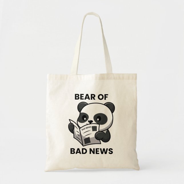 Bolsa Tote Urso De Más Notícias (Frente)
