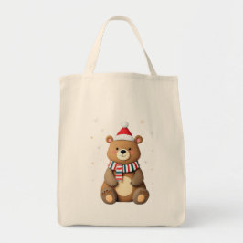 Bolsa Tote Urso de Natal