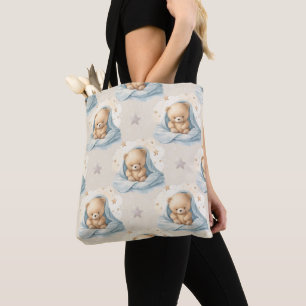 BOLSA TOTE URSO DE PEDAÇO EM AZUL