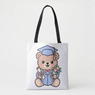 Bolsa Tote Urso de pelúcia de formatura Kawaii diploma presen