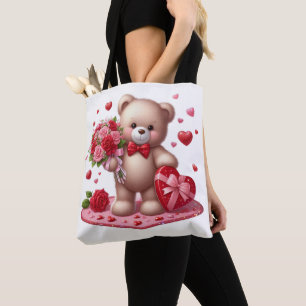 Bolsa Tote Urso de pelúcia Dia de os namorados
