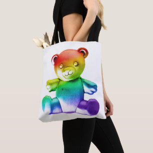 Bolsa Tote Urso de pelúcia em metal polido SlipperyJoe's grad