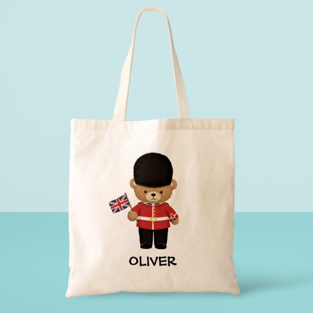 Bolsa Tote Urso de pelúcia fofo da Guarda Real (Criador carregado)