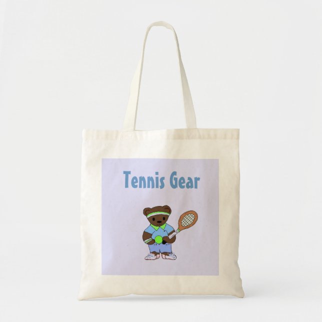 Bolsa Tote Urso de Reprodução de tênis (Frente)