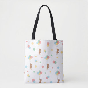 Bolsa Tote Urso de Teddy com Balões