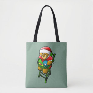 Bolsa Tote Urso de Teddy de Natal