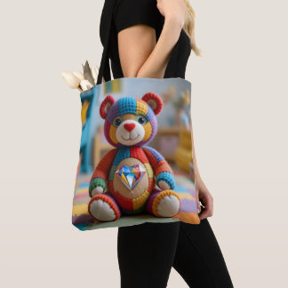 Bolsa Tote Urso de Teddy Sentido Colorido