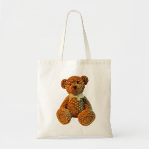 Bolsa Tote Urso de ursinho de vime de Brown