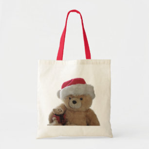 Bolsa Tote Urso do papai noel com pouca sacola do orçamento