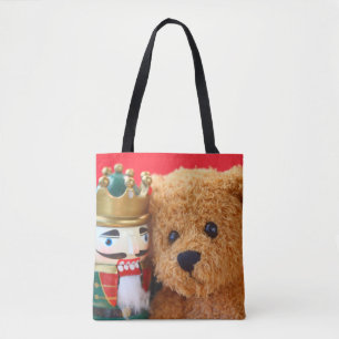 Bolsa Tote Urso e nutcracker de ursinho