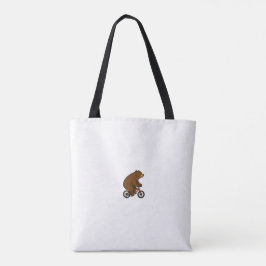 Bolsa Tote Urso em uma Bicicleta – Vibrações de Passeio Selva