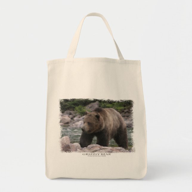Bolsa Tote Urso Grizzly - Pastas (Frente)