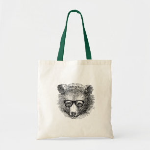 Bolsa Tote Urso hipster com Óculos