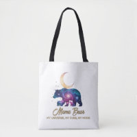 Urso Mãe Galáxia & Silhueta da Lua dos Filhotes