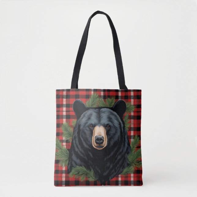 Bolsa Tote Urso Negro Norte Majestoso (Frente)