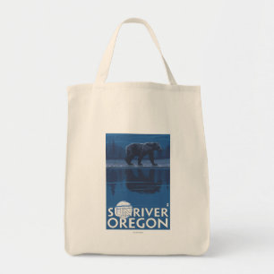 Bolsa Tote Urso no luar - rio de Sun, Oregon