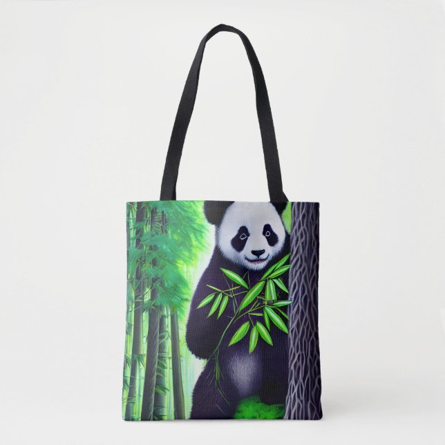 Bolsa Tote Urso Panda Divertido (Frente)