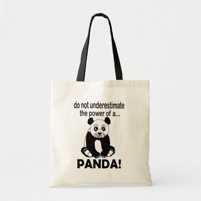 Bolsa Tote Urso Panda Engraçado Panda Fofo (Frente)
