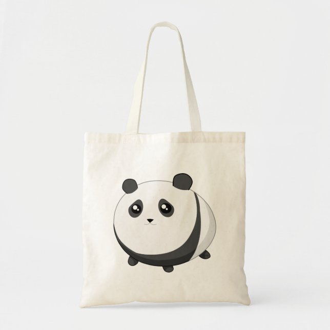 Bolsa Tote Urso-panda gordo Kawaii (Frente)