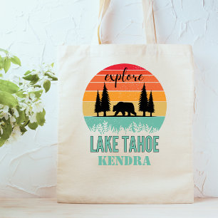 Bolsa Tote Urso Personalizado do Lago Tahoe California