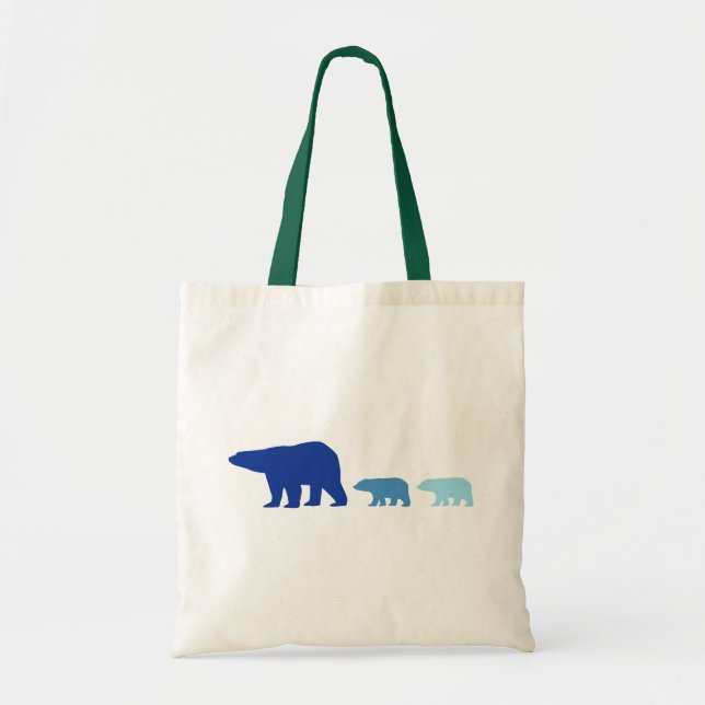 Bolsa Tote Urso Polar Azul (Frente)