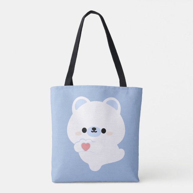 Bolsa Tote Urso Polar De Amor Bastante (Verso)