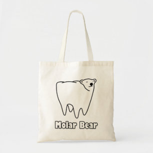 Bolsa Tote Urso polar do dente do urso do Molar