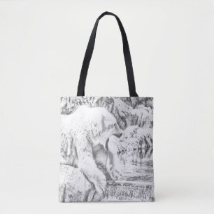 Bolsa Tote urso polar e água